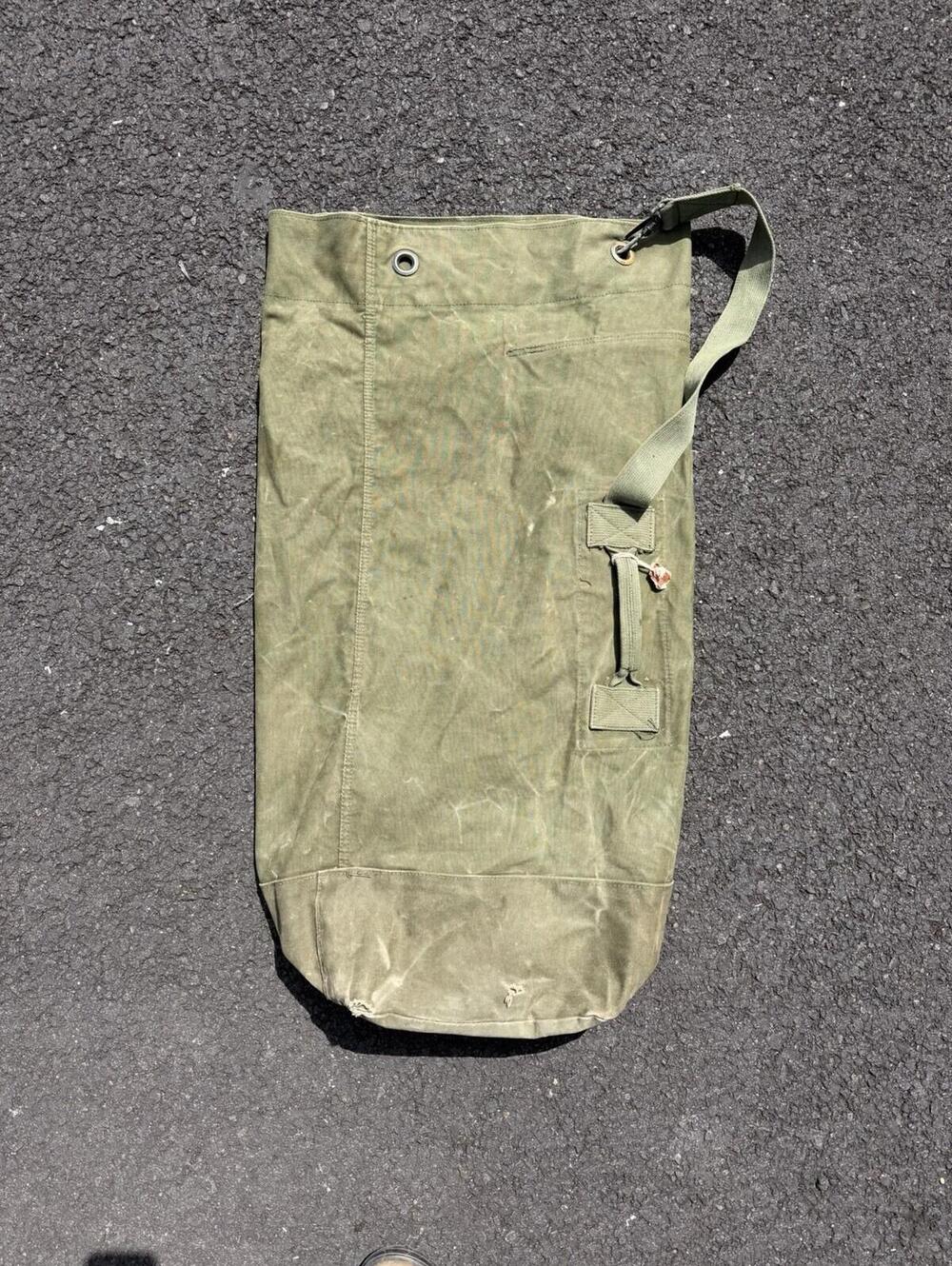 US Military Army Cotton Canvas Duck Duffel Bag Olive Drab OD Green Knutz E.W.